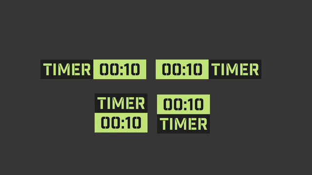 Block Text Timer Title Overlay