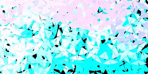 Light pink, blue vector backdrop with triangles, lines.