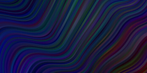 Light Blue, Red vector background with bent lines.