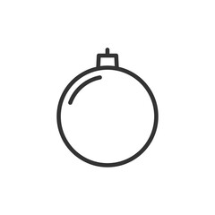 Christmas ball icon isolated on white background. Christmas bauble symbol modern, simple, vector, icon for website design, mobile app, ui. Vector Illustration