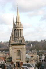 Fototapeta na wymiar Views from Carfax Tower in Oxford, UK