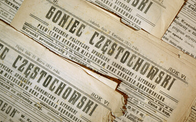 "Goniec Częstochowski" - 1911 - dziennik w języku polskim									
