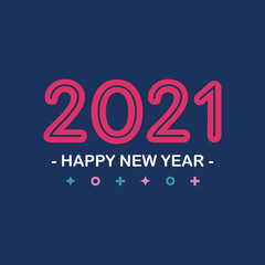 2021 Happy New Year Flat Design