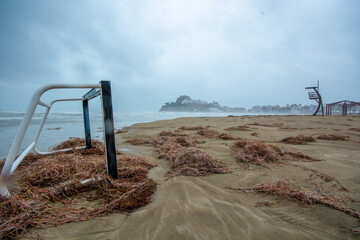 
Temporary sea landscape in Pe&ntilde;&iacute;scola in autumn 2018