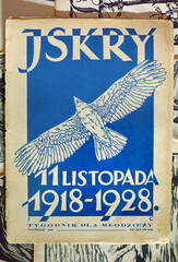 "Iskry" - 1928 - tygodnik dla młodzieży - strona tytułowa na dziesięciolecie niepodległości									
