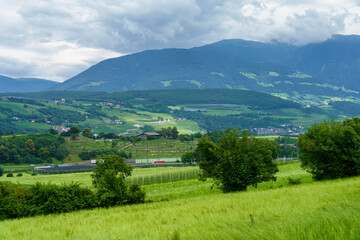 Cycleway of Pusteria valley at summer