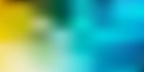Light blue, yellow vector gradient blur template.