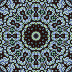 Decorative ornamental mandala with 3d effect