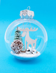Winter set in a Christmas ornament