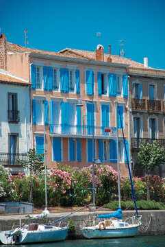 Port of old Agde in South France, Europe