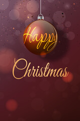 Christmas background in realistic style with decoration