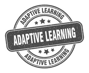adaptive learning stamp. adaptive learning label. round grunge sign