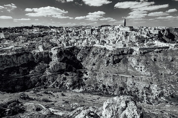 Cityscape of Matera in region Bazylikata, Italy