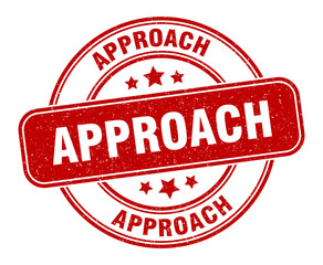 approach stamp. approach label. round grunge sign