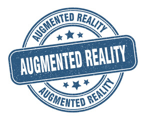 Fototapeta premium augmented reality stamp. augmented reality label. round grunge sign