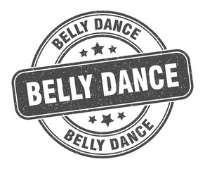 belly dance stamp. belly dance label. round grunge sign