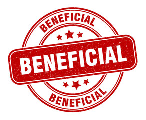 beneficial stamp. beneficial label. round grunge sign