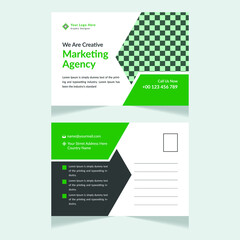 corporate business postcard template design