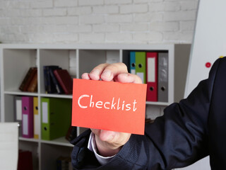 Business concept about  Checklist    with sign on the piece of paper.