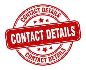 contact details stamp. contact details label. round grunge sign