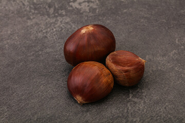 Organic natural sweet Chestnut heap