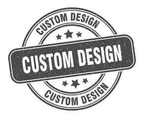 custom design stamp. custom design label. round grunge sign