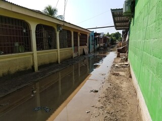 Disaster in Honduras Central America post hurricane ETA