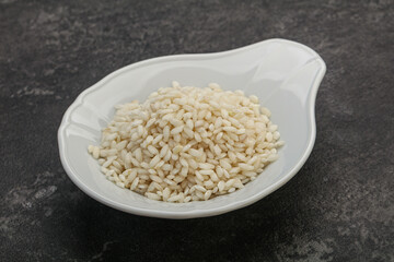 Raw arborio rice for Risotto