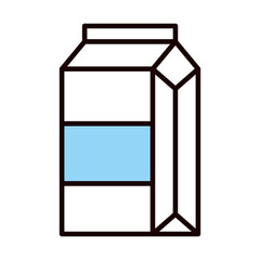 milk box icon, line and fill style