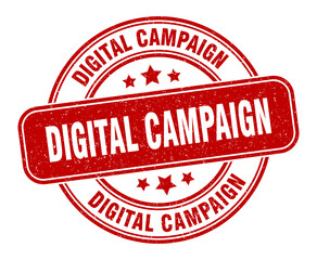digital campaign stamp. digital campaign label. round grunge sign