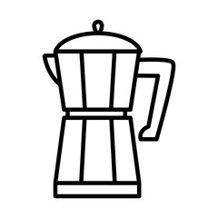 italian coffee maker icon, line style