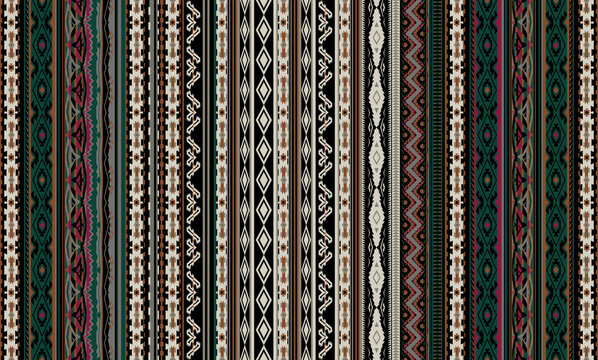 pattern etnico strisce con disegni geometrici fantasia secondaria