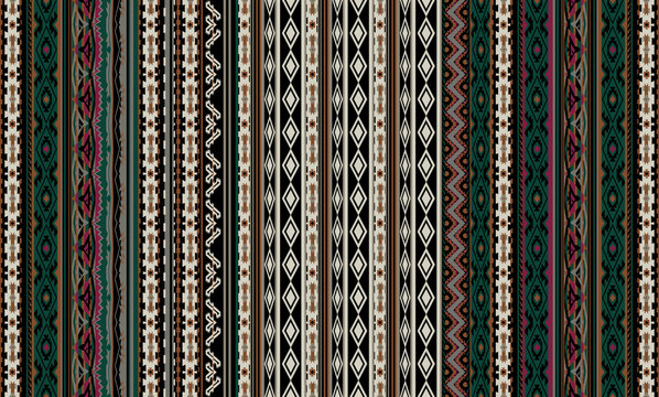 pattern etnico strisce con disegni geometrici