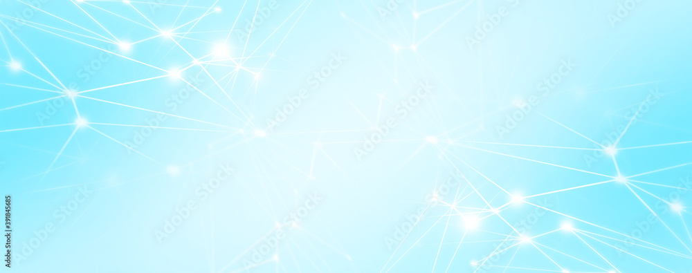Canvas Prints panoramic abstract dot and triangle connection., the world is connect concept, digital futuristic mi