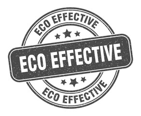 eco effective stamp. eco effective label. round grunge sign