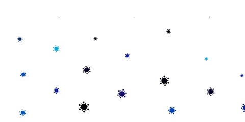 Light pink, blue vector texture with disease symbols.