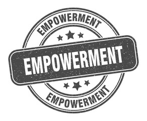 empowerment stamp. empowerment label. round grunge sign