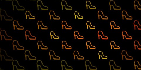 Dark green, yellow vector backdrop with woman's power symbols.