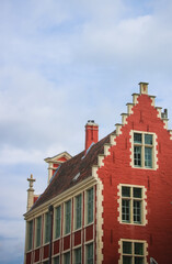 Fototapeta na wymiar façades de maisons flamandes en Belgique à Gand