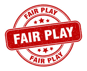 fair play stamp. fair play label. round grunge sign