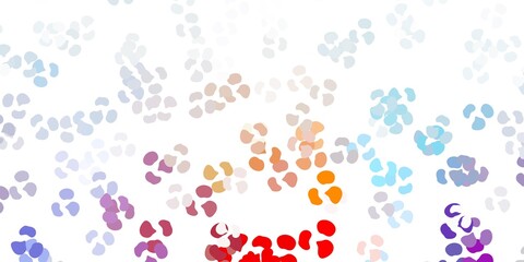 Light blue, red vector backdrop with chaotic shapes.