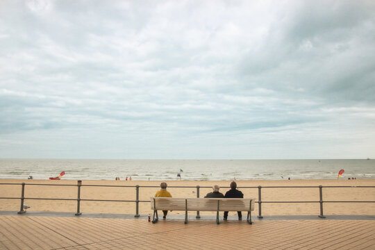 bord de mer sur la c&ocirc;te belge &agrave; Oostende