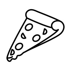 pizza slice icon, line style