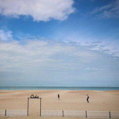 Fototapeta na wymiar bord de mer sur la côte belge à Oostende