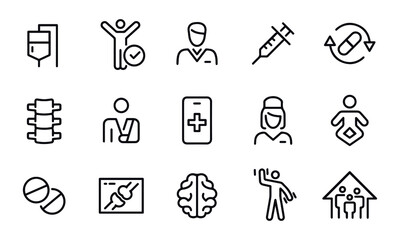  Healthcare and Medicine - Icons Set vector design 