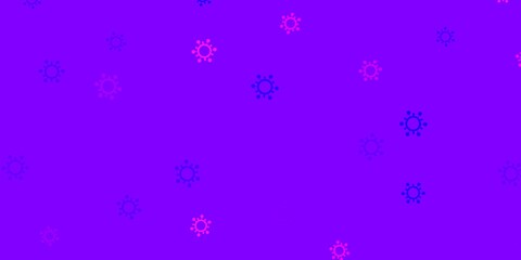 Light purple, pink vector texture with disease symbols.
