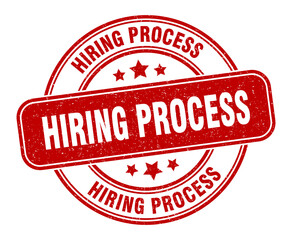 hiring process stamp. hiring process label. round grunge sign