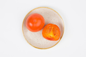 Persimmon fruit in studio