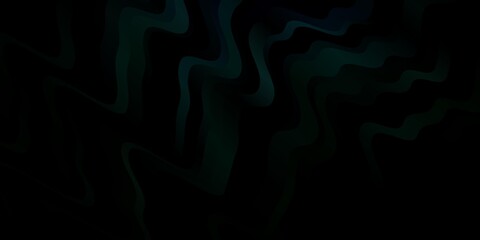 Dark Green vector texture with wry lines.