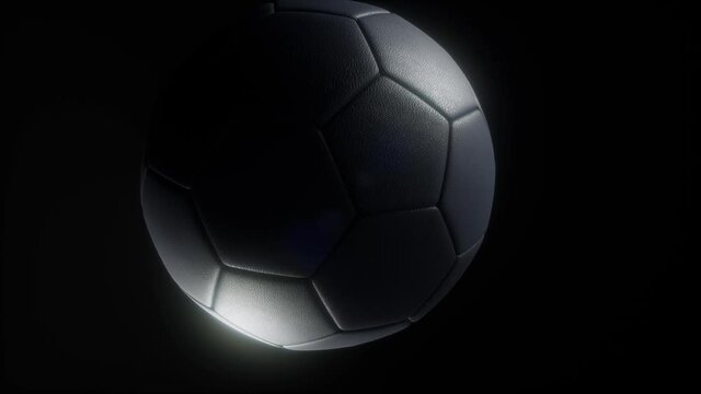 soccerball against a dark background